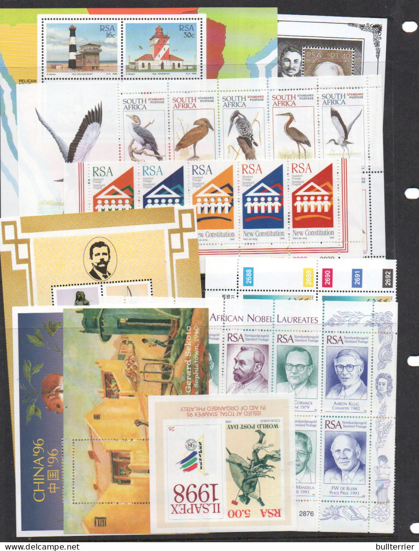SOUTH AFRICA - MNH SELECTIONS OF STAMPS, SETS, AND S/SHEETS ,MINT NEVERIHNGED, SG CAT £161 - Nuovi