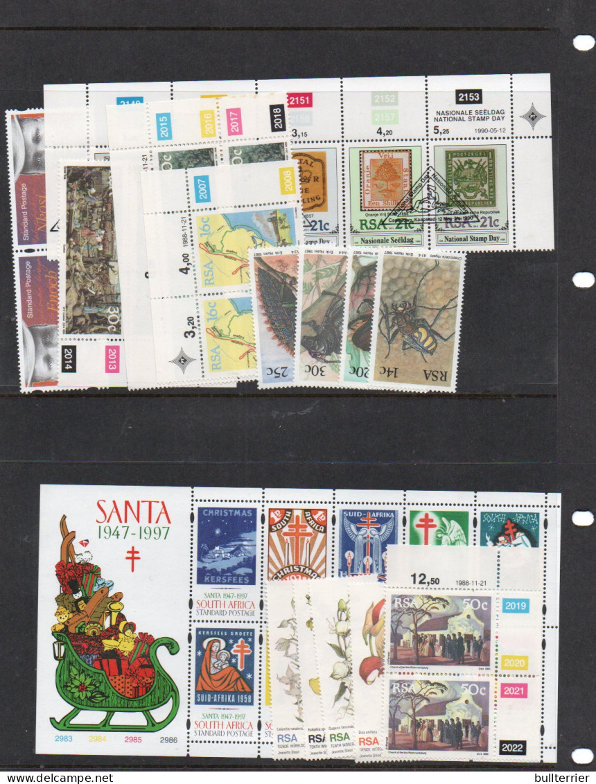 SOUTH AFRICA - MNH SELECTIONS OF STAMPS, SETS, AND S/SHEETS ,MINT NEVERIHNGED, SG CAT £161