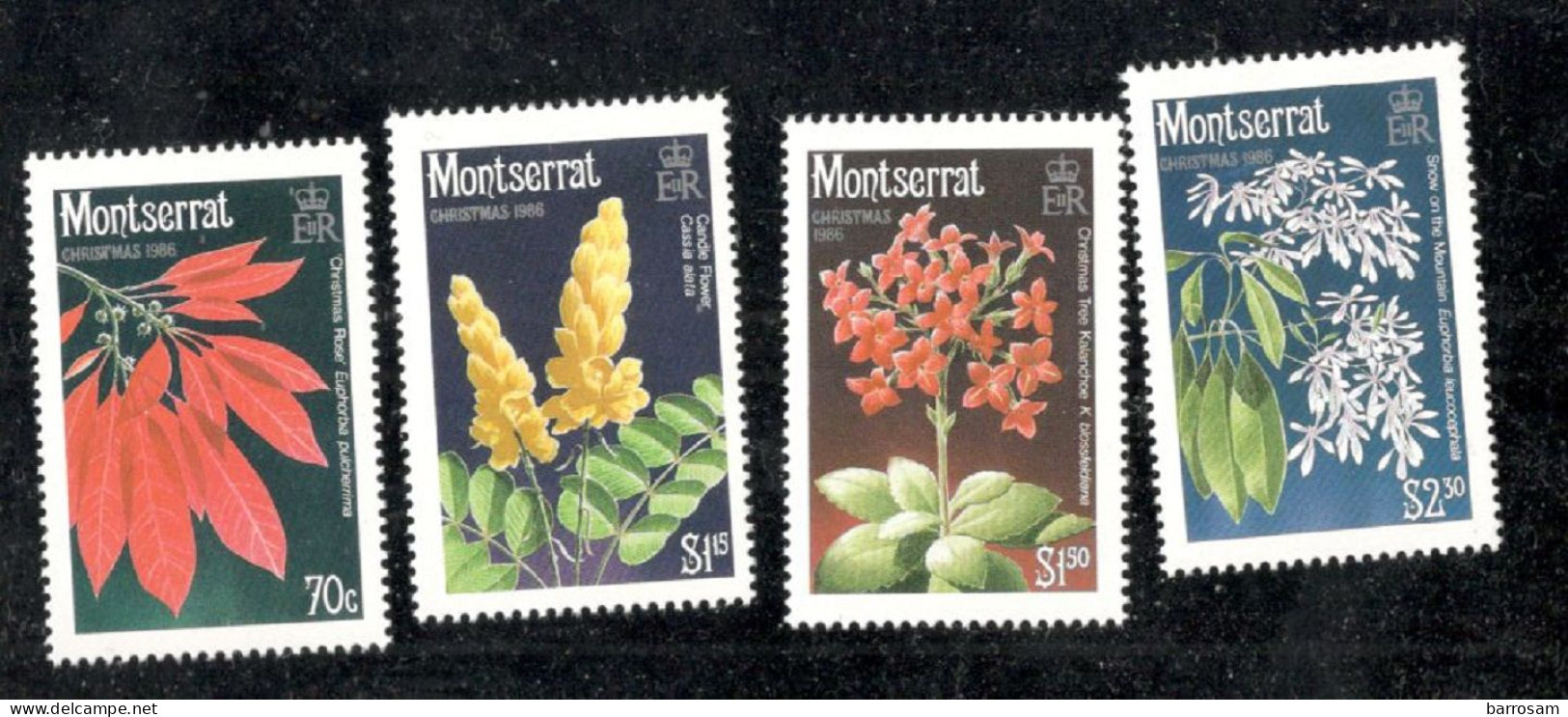 MONTSERRAT.....1986: Michel 662A-665Amnh** CHRISTMAS - Montserrat