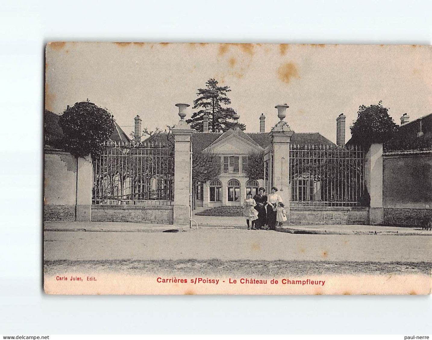 CARRIERE SOUS POISSY : Le Château De Champfleury - état - Carrieres Sous Poissy