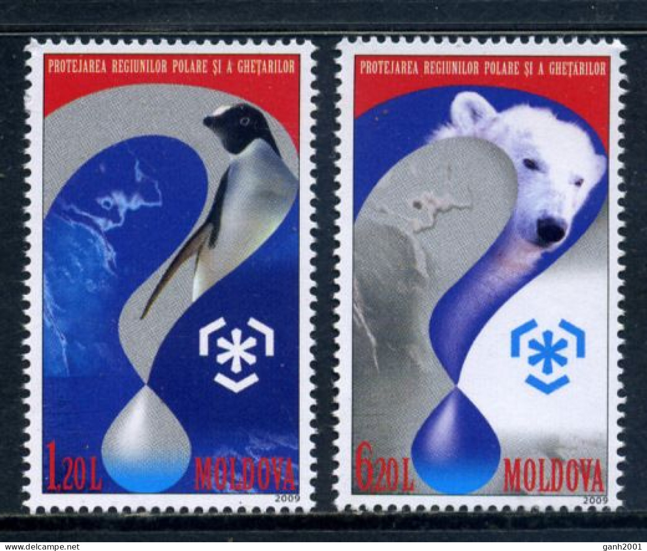 Moldova 2009 Moldavia / Arctic Animals Polar Regions Protection MNH Fauna Polar / Gz43  38-43 - Protection De L'environnement & Climat