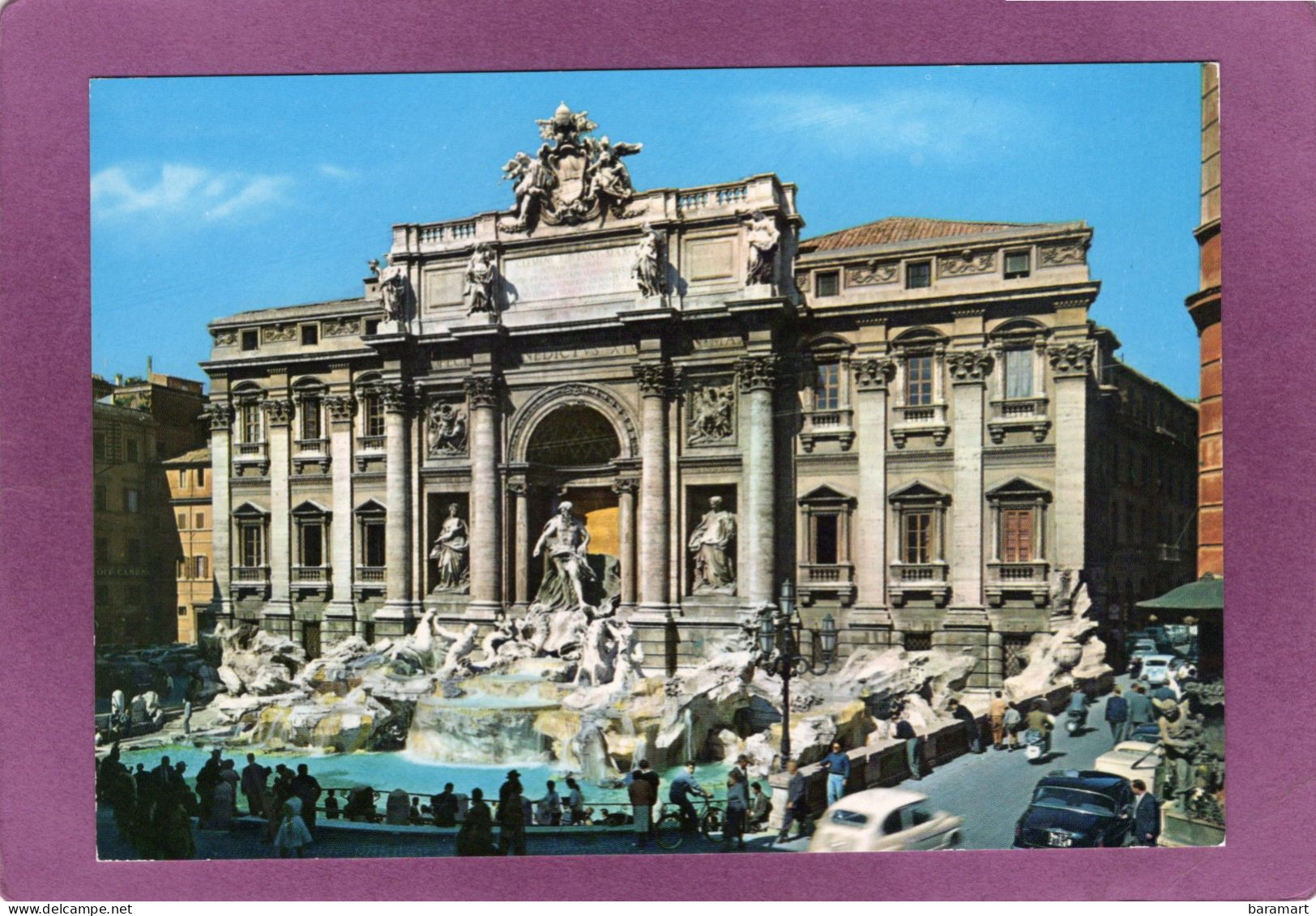 ROMA  Fontana Di Trevi     Auto Fiat 500 Scooter - Fontana Di Trevi