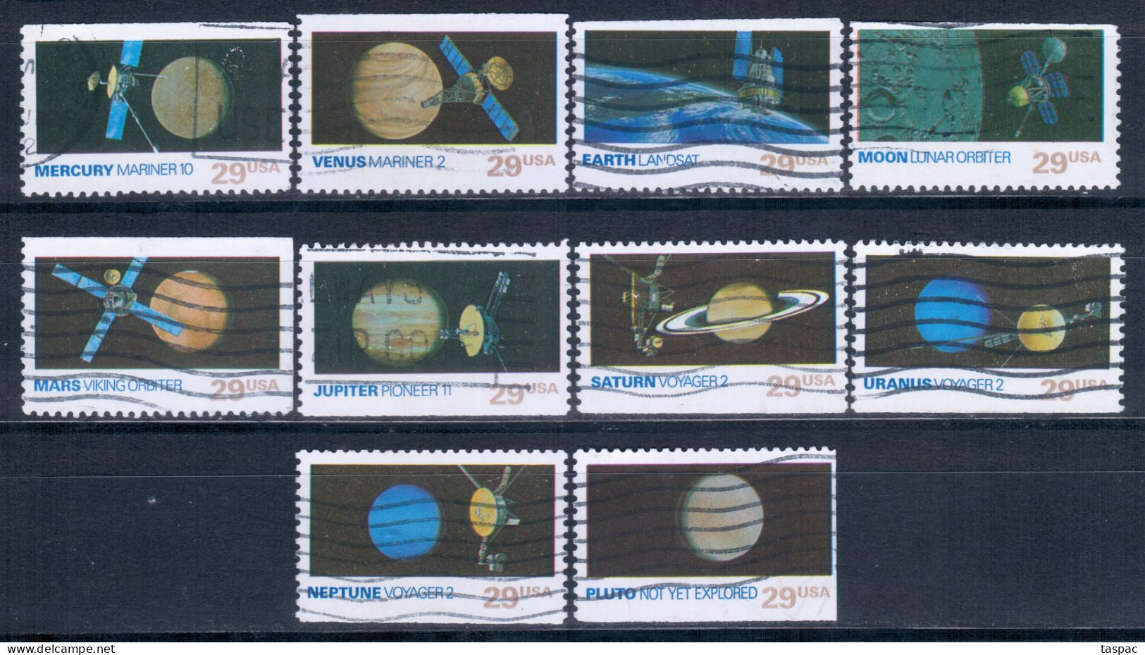 United States 1991 Mi# 2183-2192 Used - Space Exploration - United States