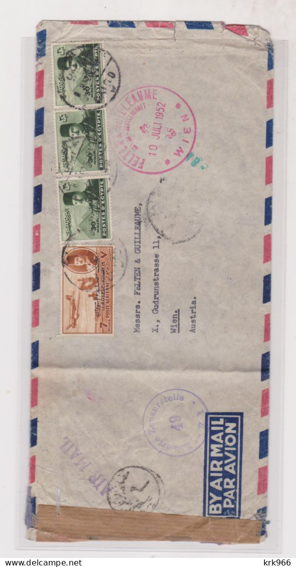 EGYPT CAIRO 1952 Censored   Airmail Cover To Austria - Poste Aérienne