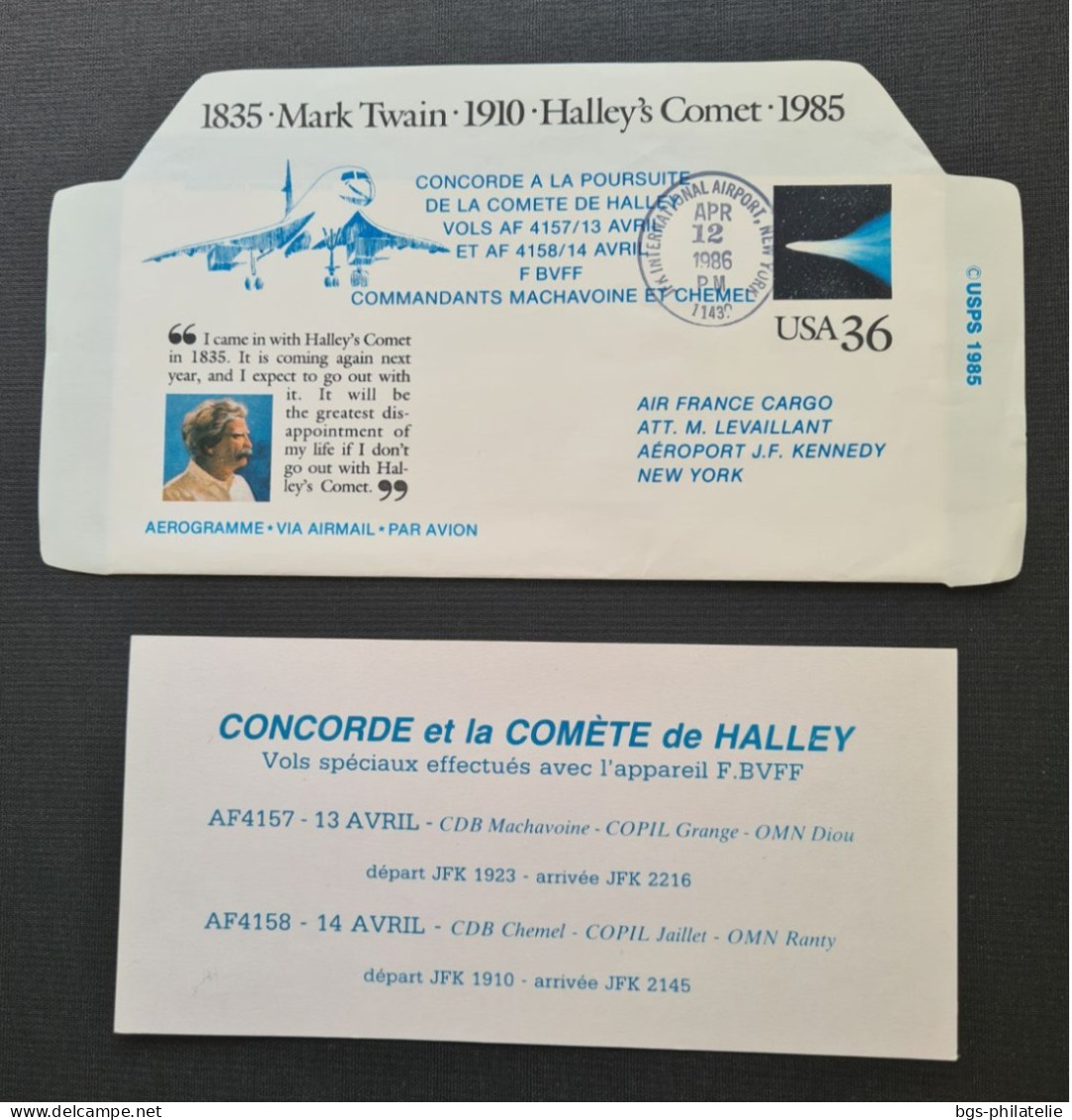 Concorde à La Poursuite De La Comète De HALLEY  Le 12/4/1986. - Concorde