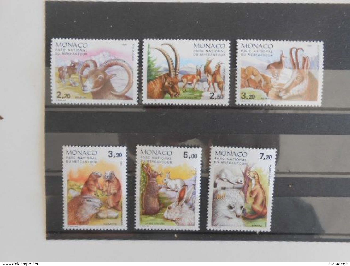 MONACO YT 1522/1527 FAUNE - ANIMAUX DU PARC DU MERCANTOUR** - Unused Stamps