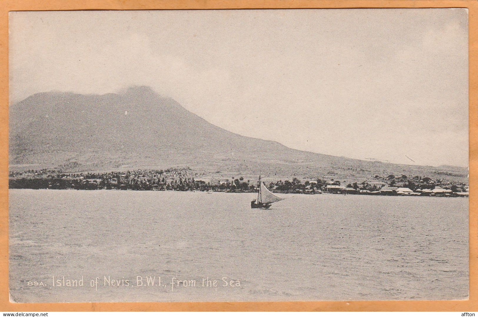 Newis Island BWI 1905 Postcard - San Cristóbal Y Nieves