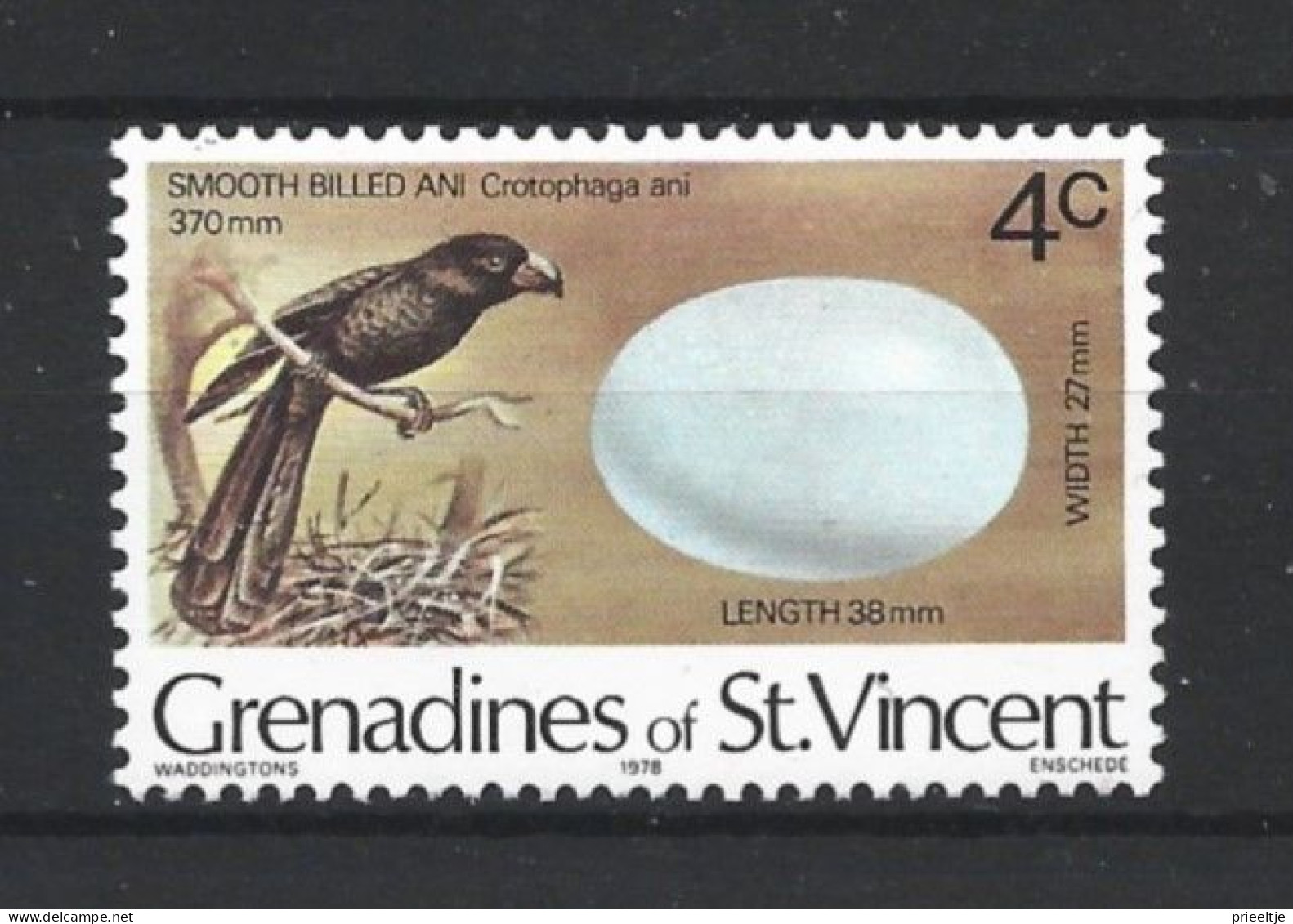 St Vincent Grenadines 1978 Bird & Egg  Y.T. 125 ** - St.Vincent Und Die Grenadinen