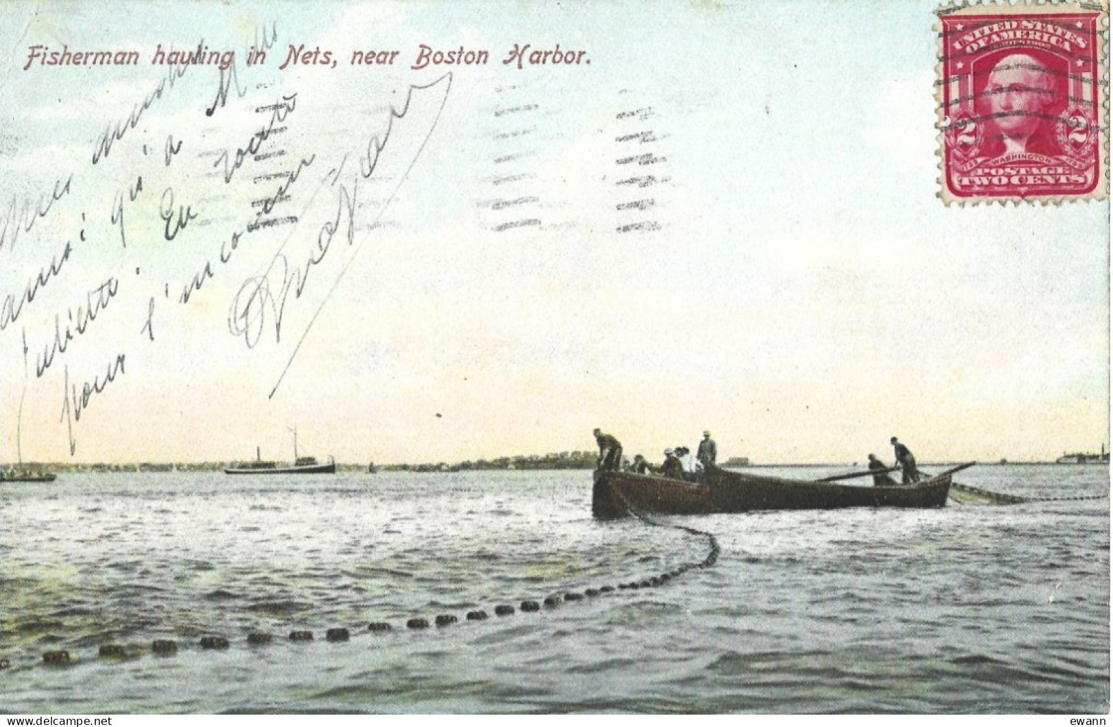 Etats-Unis - CPA - Fisherman Hauling In Nets, Near Boston Harbor - Boston