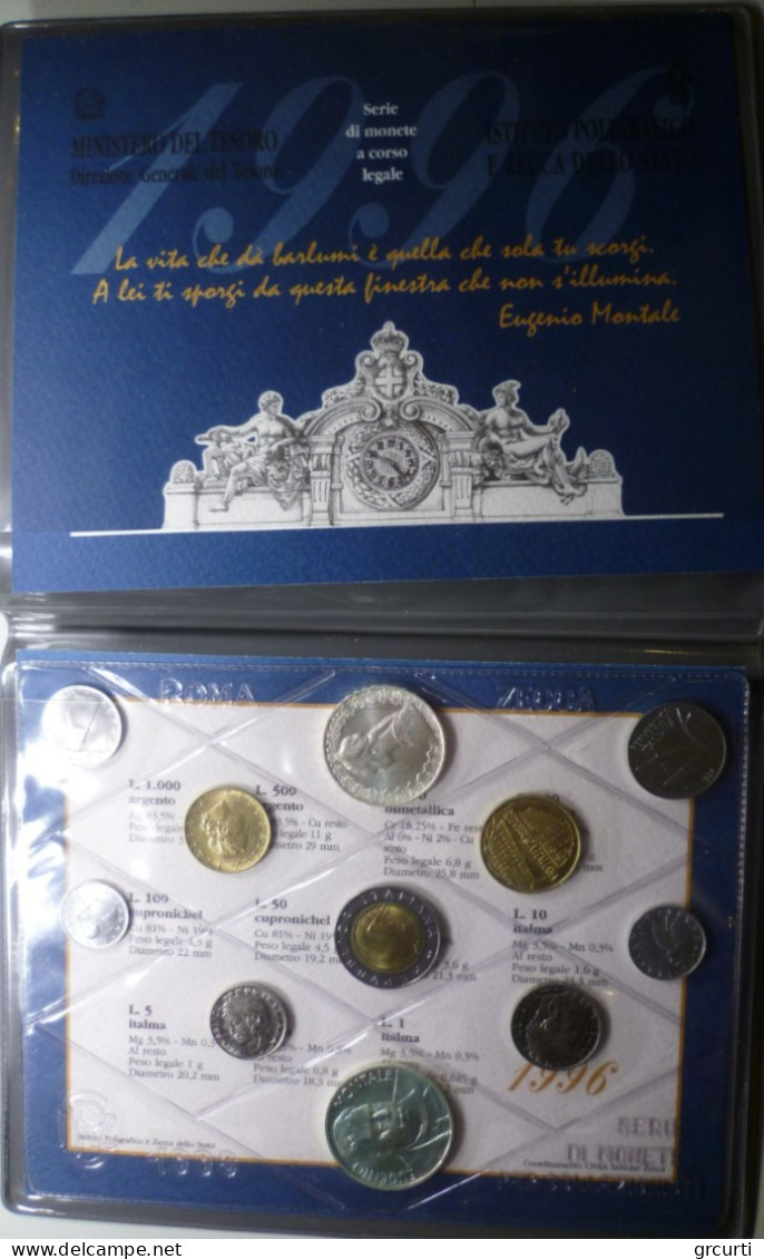 Italia - 1996 - Serie Divisionale - Eugenio Montale - Mint Sets & Proof Sets