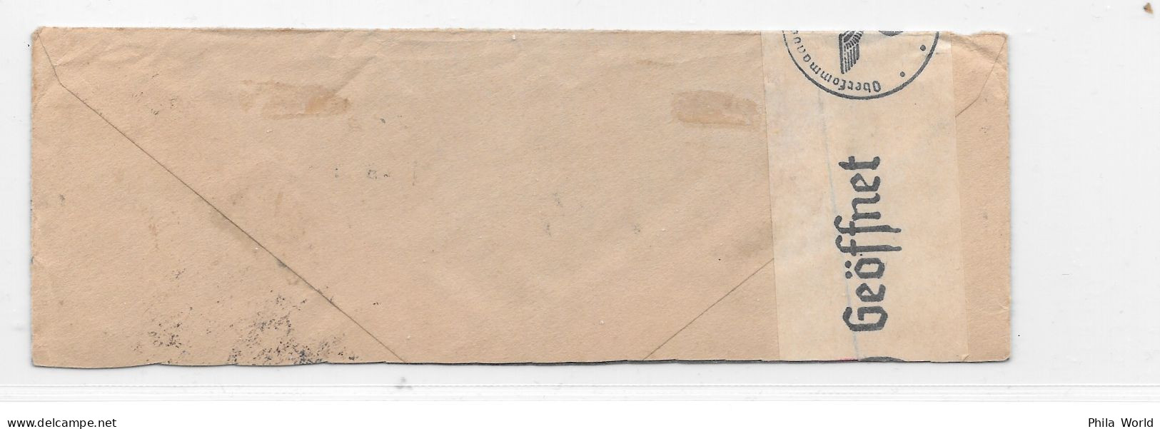 WW2 NORGE NORVEGE NORWAY 1941 Fragment Devant Lettre Oslo V Overprint Surcharge 30 C LION + Cancel Germany Censorship - Lettres & Documents