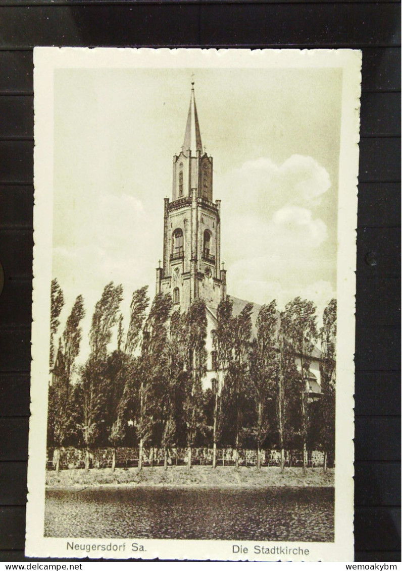 DR:  Ansichtskarte Von Neugersdorf I. Sachs., Stadtkirche - Nicht Gelaufen, Um 1928 - Neugersdorf