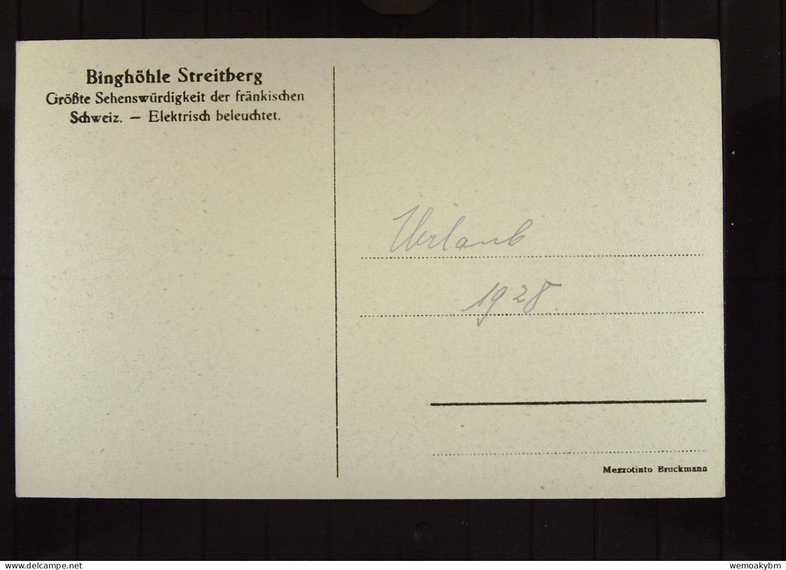 DR:  3 Ansichtskarten Von Binghöhle Streitberg Fränk. Schweiz - Nicht Gelaufen, Um 1928 - Forchheim