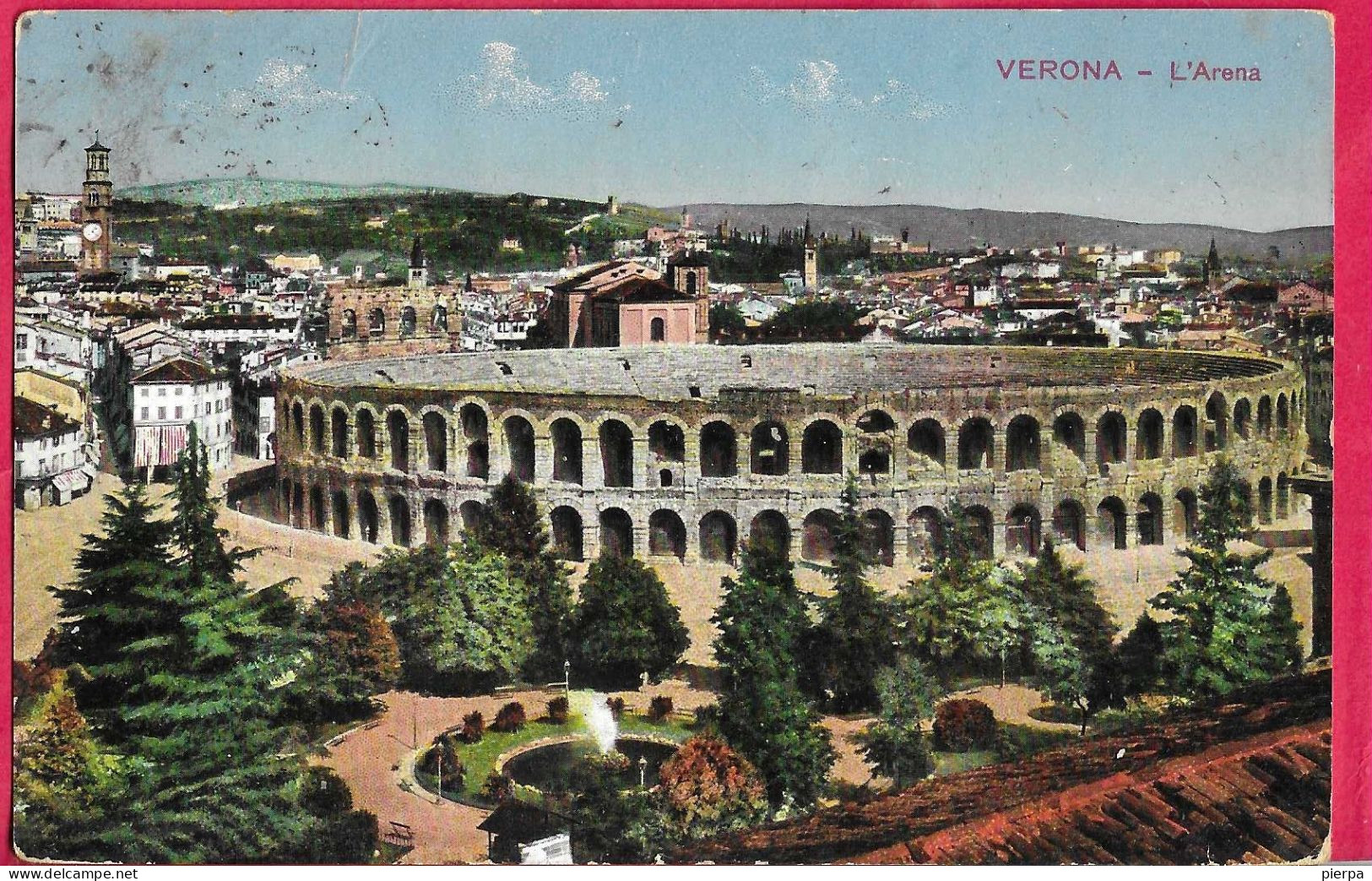 VERONA - ARENA - FORMATO PICCOLO - EDIZ. GIULIANELLI VERONA - VIAGGIATA 1913 - Verona