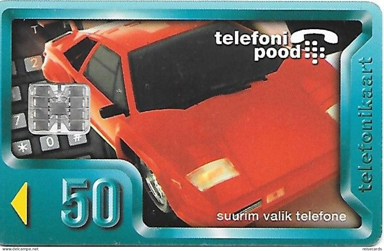 Estonia: Eesti Telefon 1997 Red Car - Estonia