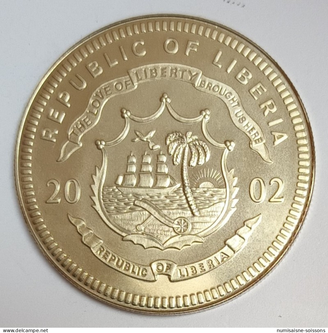 LIBÉRIA - 5 DOLLARS 2002 - NOUVELLES MONNAIES DU VATICAN - BE - Liberia