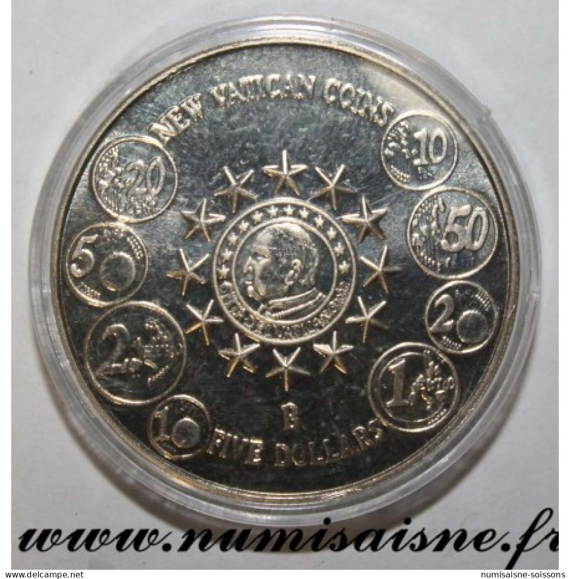 LIBÉRIA - 5 DOLLARS 2004 - NOUVELLES MONNAIES DU VATICAN - BE - Liberia