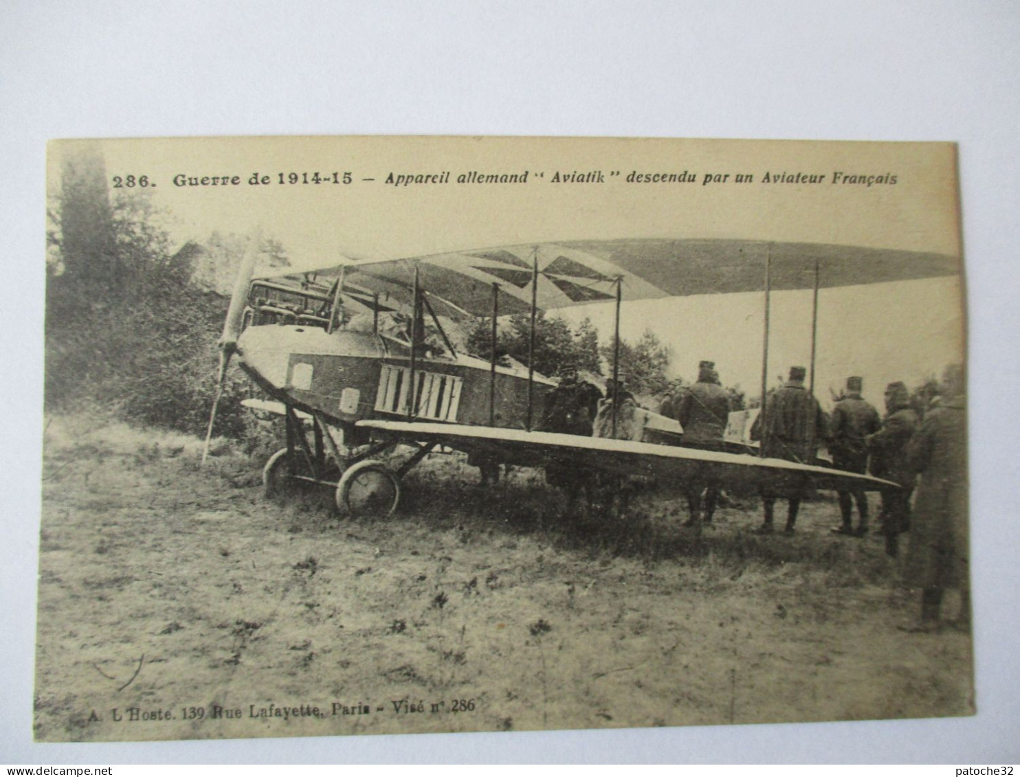 Cpa...guerre De 1914-15...appareil Allemand "Aviatik"...descendu Par Un Aviateur Francais...1916...animée... - 1914-1918: 1ère Guerre