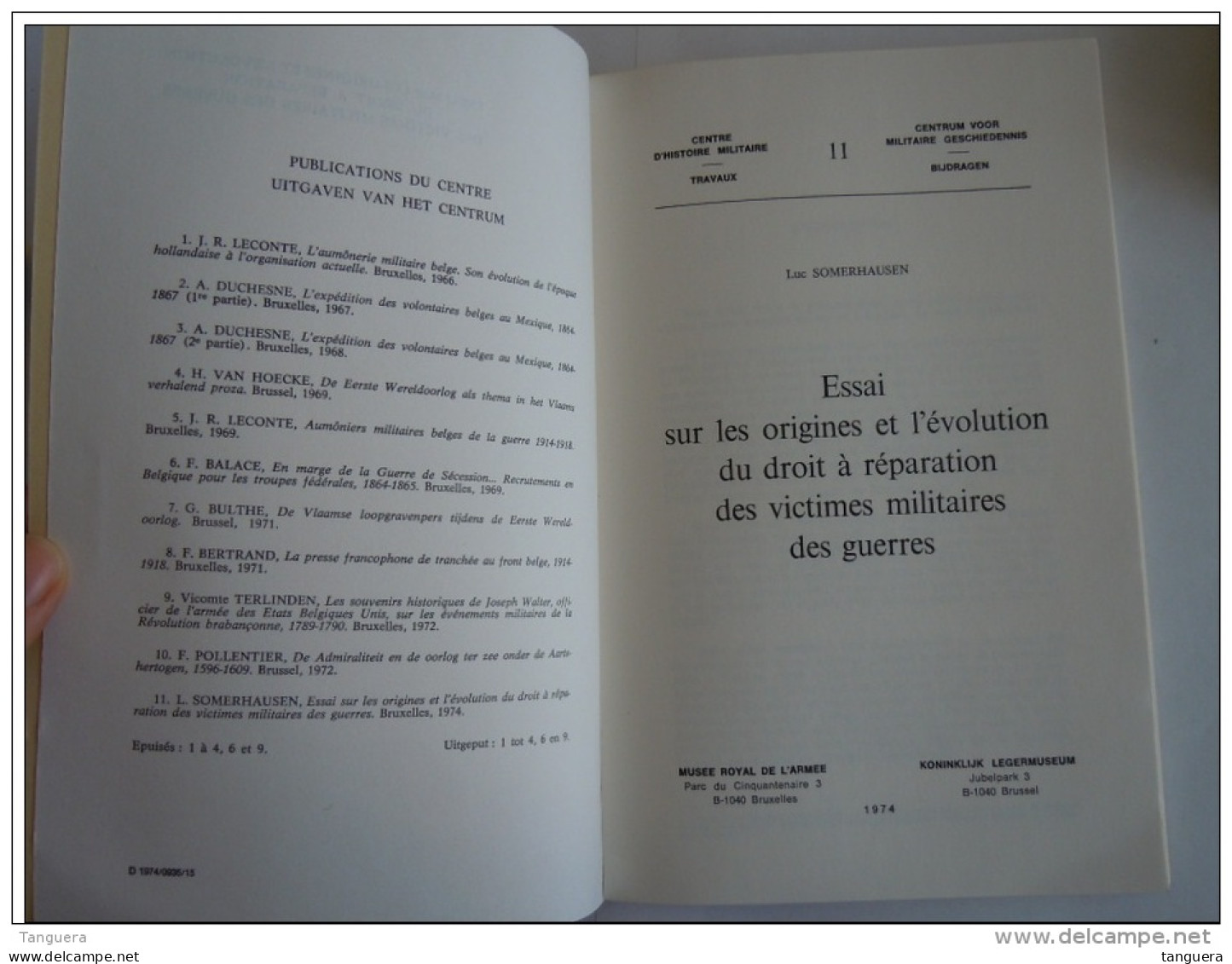 Essai Sur Les Origines Et L'évolution Du Droit à Réparation Des Victimes Mililtaires Des Guerres 1974 - Altri & Non Classificati