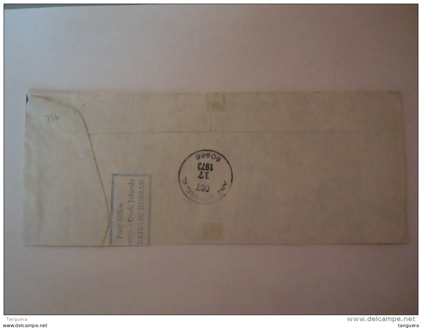 Cook 1973 Letrre Cover (part)  Fleurs  "Tenth Anniversary Cessation Of Nuclear Testing Treaty Monnaie Yv 344 336 - Cookeilanden