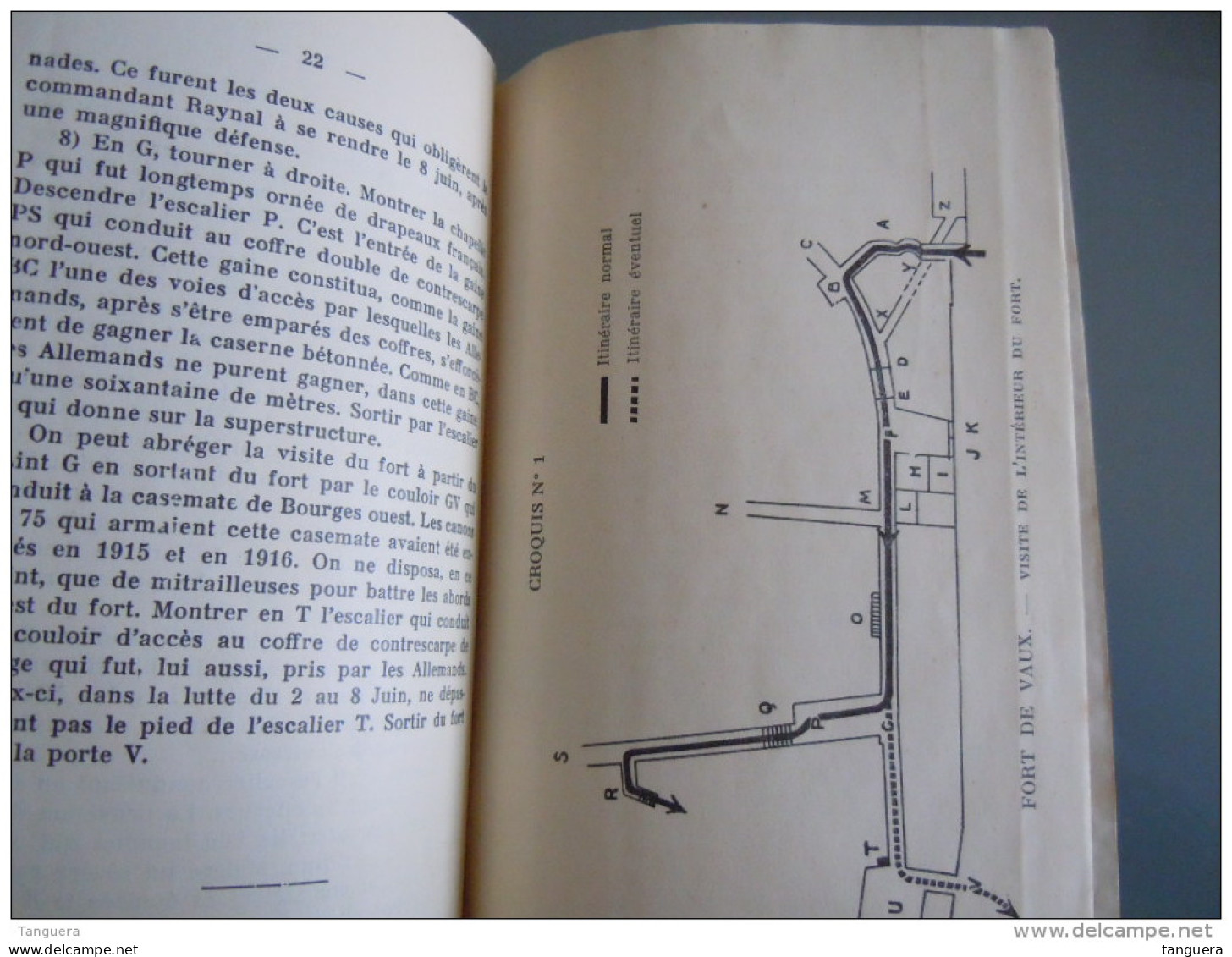 Notice Sur Le FORT DE VAUX Avec En Annexe Une Note Sur La Visite De L'intérieur Du Fort Et Deux Croquis Panoramique 1932 - Francese