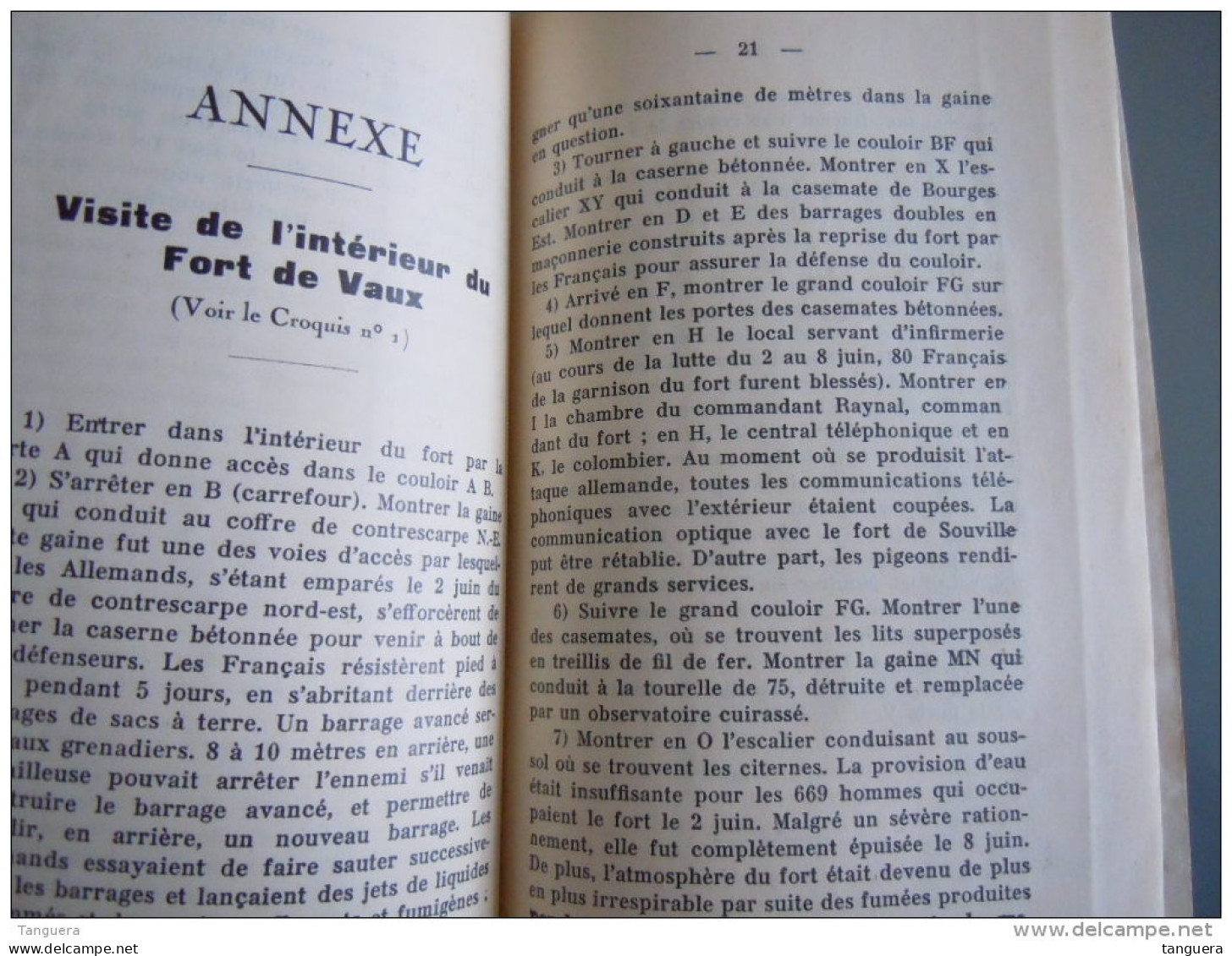 Notice sur le FORT DE VAUX avec en annexe une note sur la visite de l'intérieur du fort et deux croquis panoramique 1932