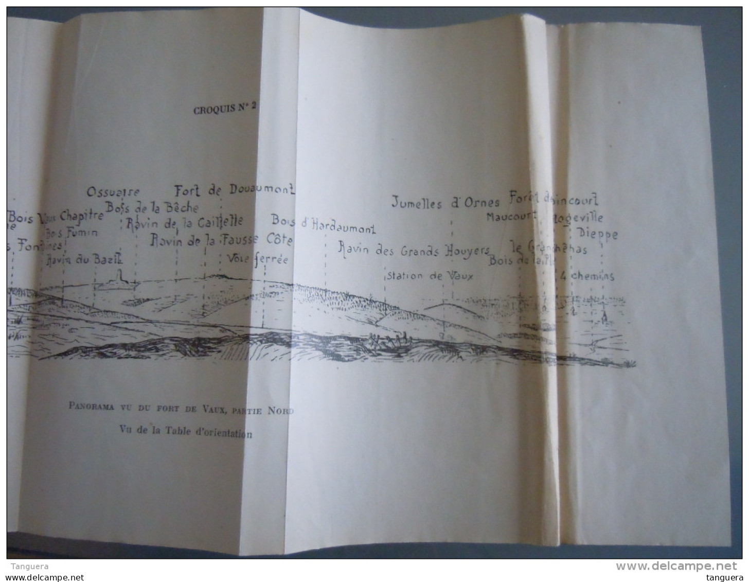 Notice sur le FORT DE VAUX avec en annexe une note sur la visite de l'intérieur du fort et deux croquis panoramique 1932