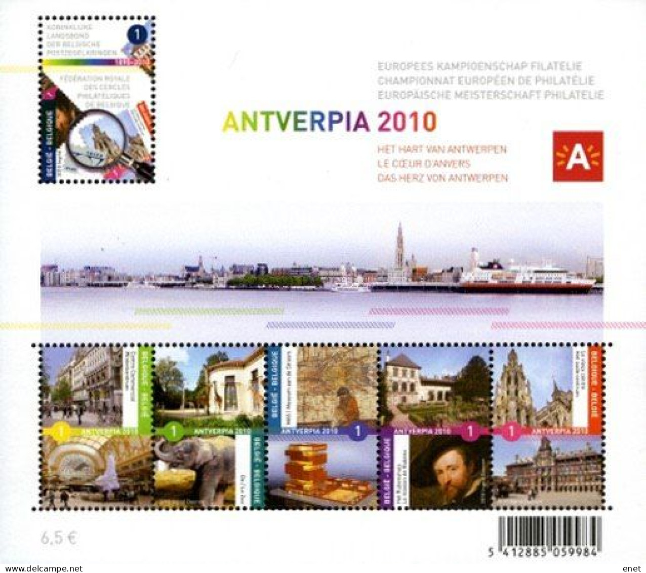 Belgie 2009 -  OBP 3985/90 - BL177 - Antwerpen Antverpia 2010 - Neufs