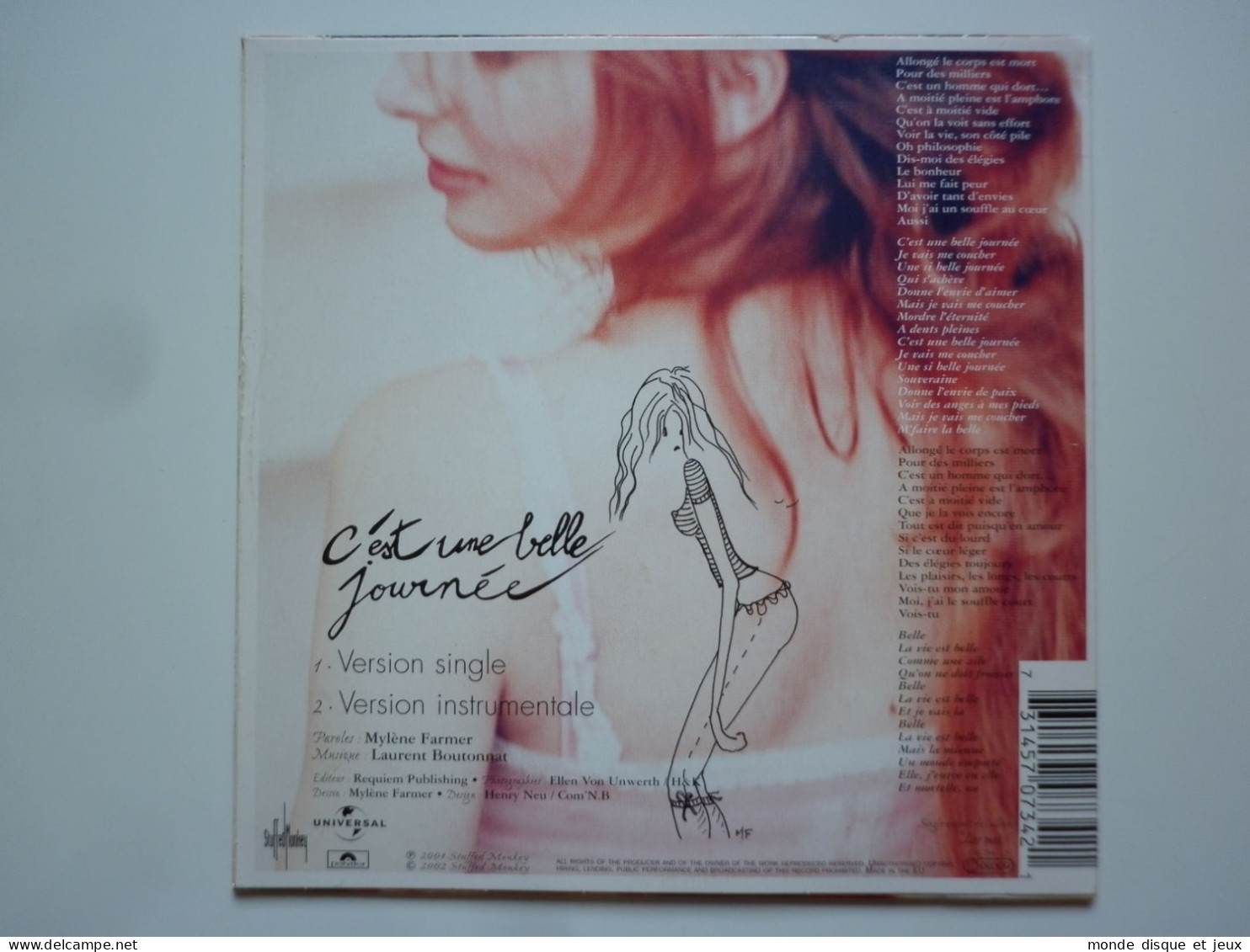 Mylene Farmer Cd Single C'est Une Belle Journée - Autres - Musique Française