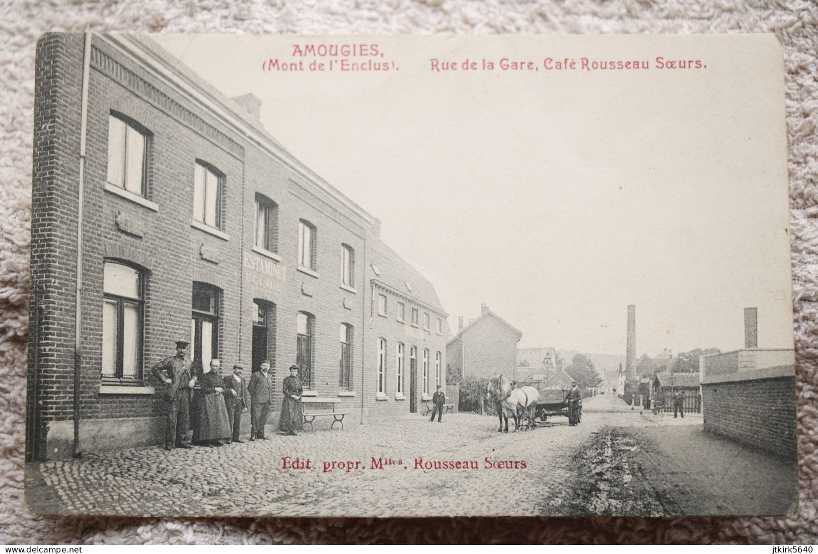 Amougies "Rue De La Gare, Café Rousseau Soeurs" - Mont-de-l'Enclus