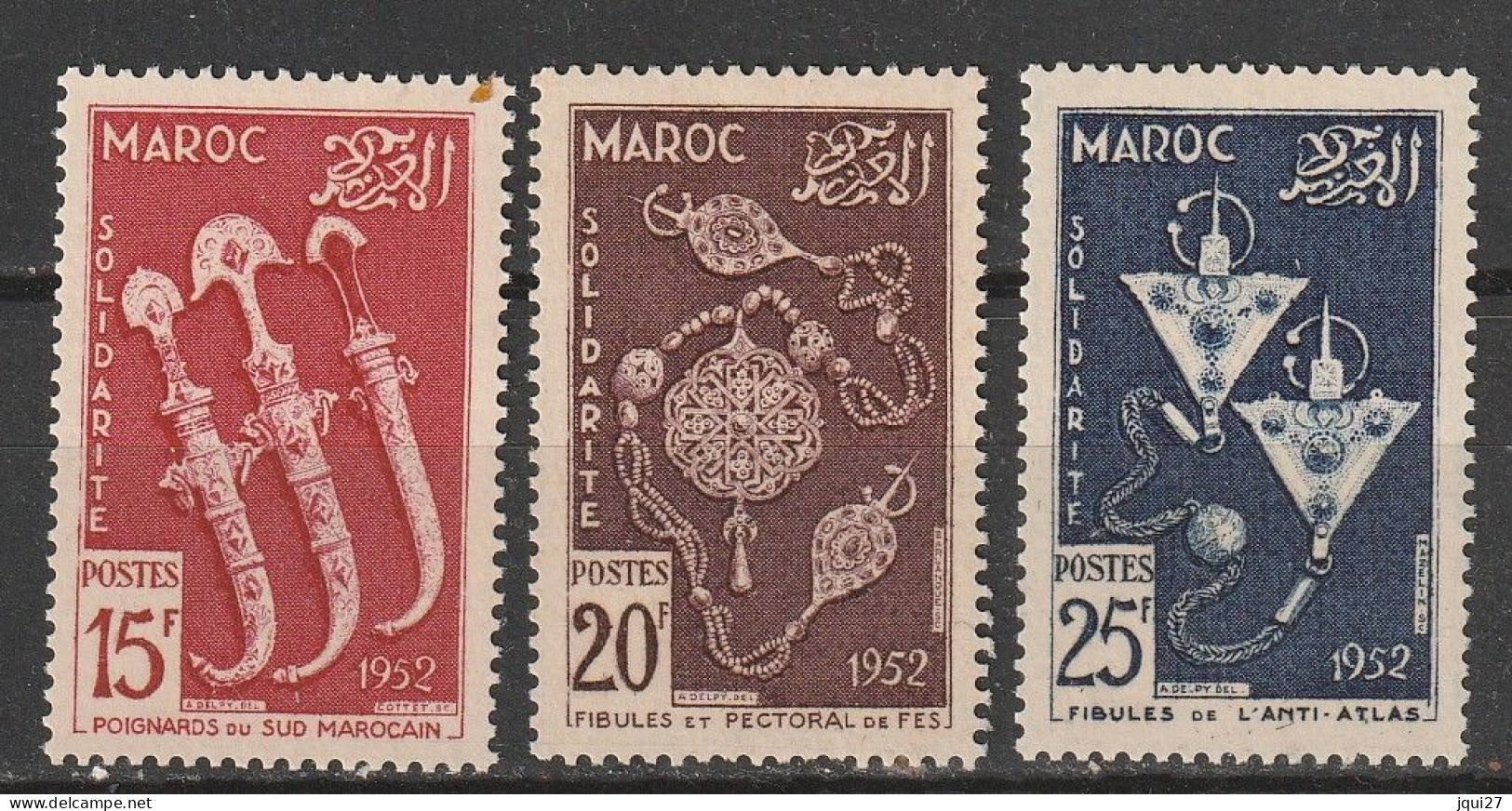 Maroc N° 320 - 322 ** Oeuvres De Solidarité - Ungebraucht