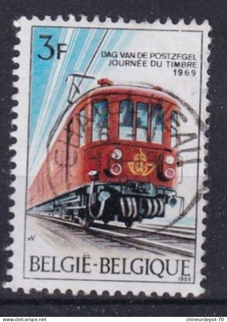 JOURNEE DU TIMBRE 1969 Train Cachet POPERINGE CHATELINEAU OOSTENDE Diksmuide HERSEAUX WAREGEM BRASSCHAAT - Gebraucht