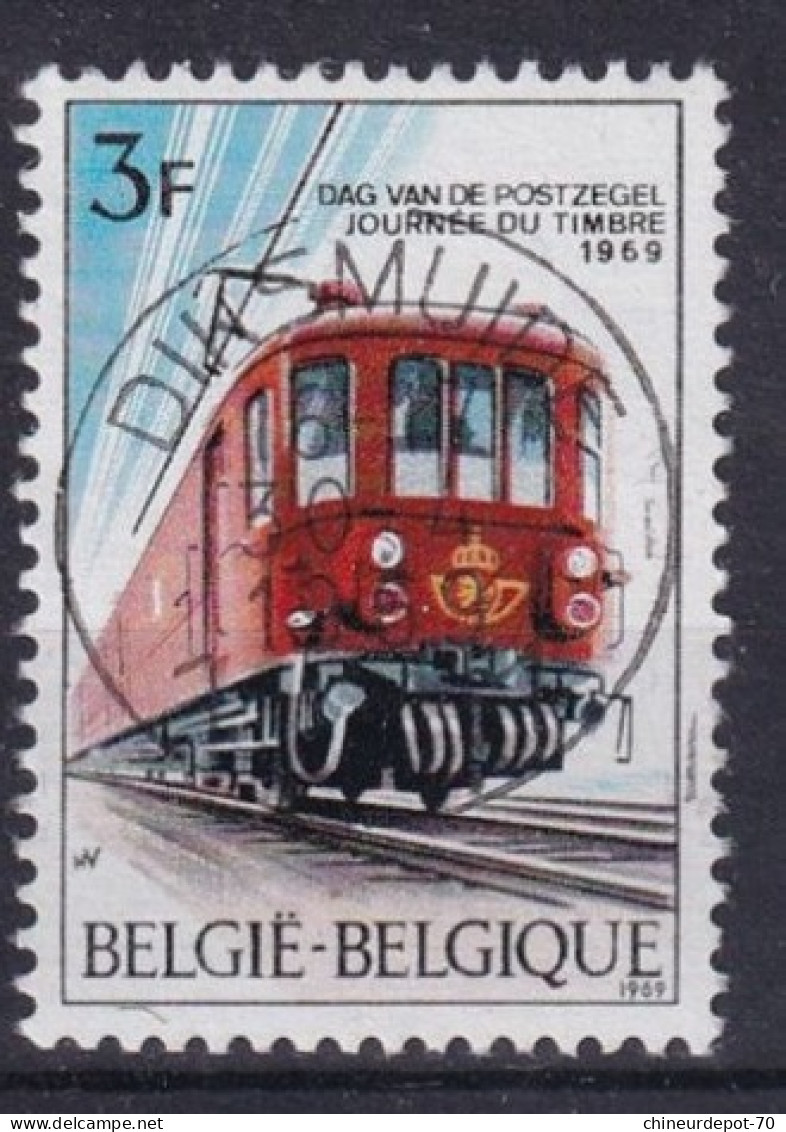 JOURNEE DU TIMBRE 1969 Train Cachet POPERINGE CHATELINEAU OOSTENDE Diksmuide HERSEAUX WAREGEM BRASSCHAAT - Gebruikt