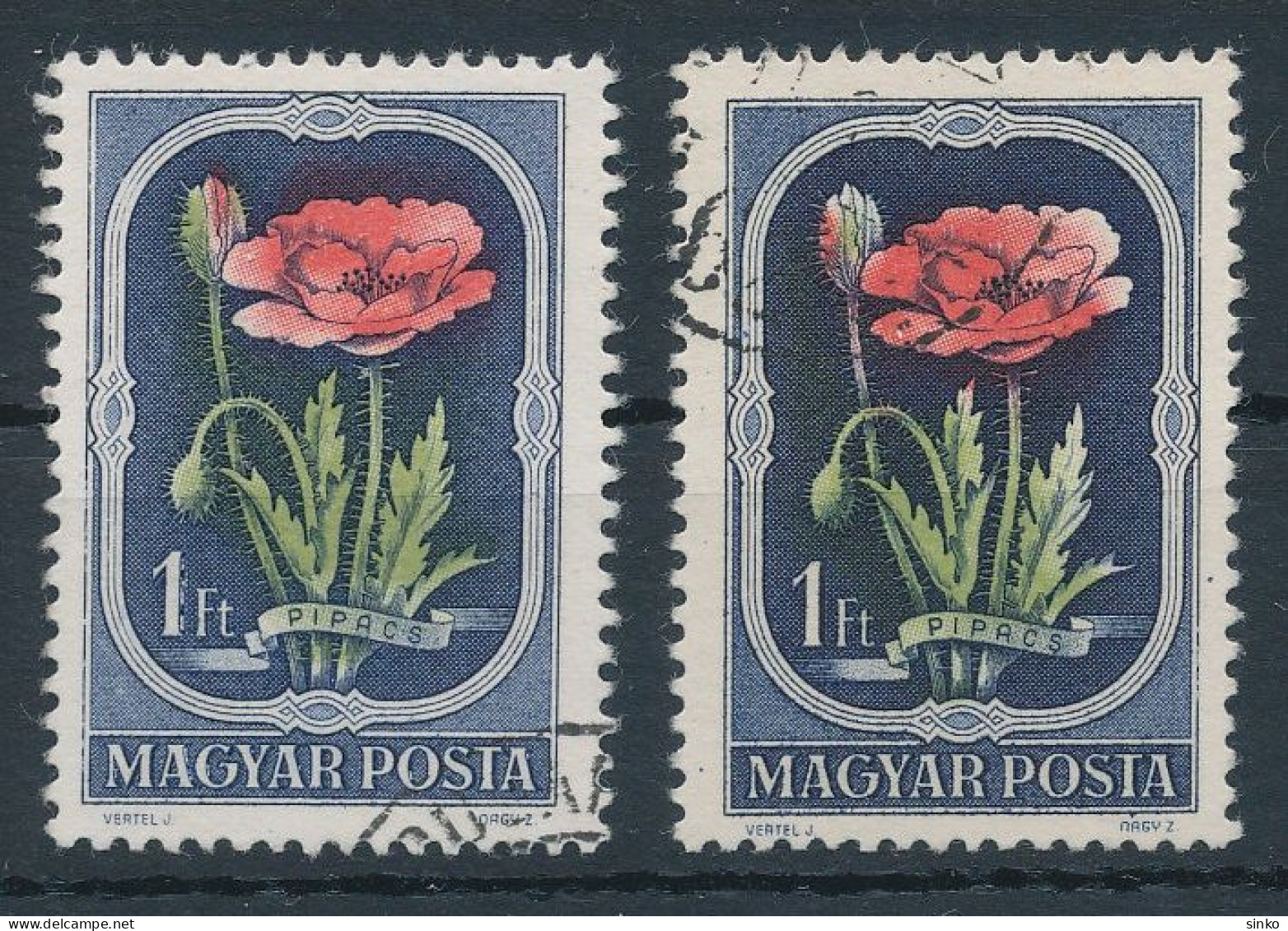 1951. Flower (II.) - Misprint - Abarten Und Kuriositäten
