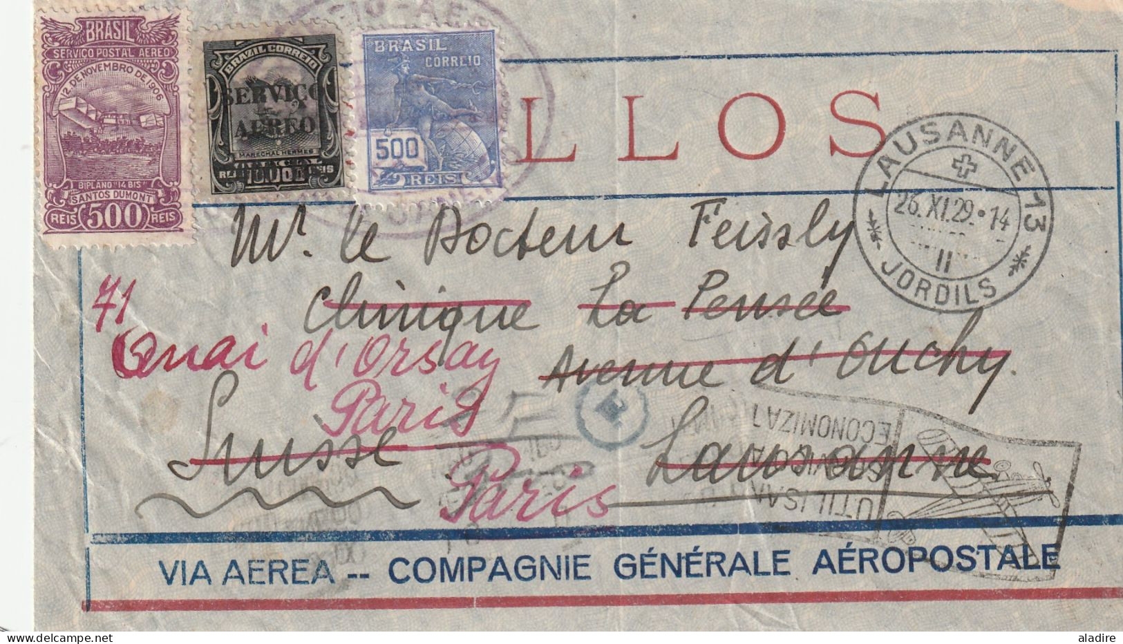 1928/1950 - POSTE AERIENNE - Collection De 19 Enveloppes PAR AVION Via Aerea Condor Aeropostale Pan Air Air France Varig - Collections, Lots & Series