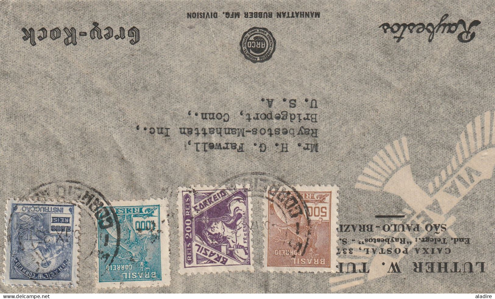 1928/1950 - POSTE AERIENNE - Collection de 19 enveloppes PAR AVION Via Aerea condor aeropostale pan air air france varig