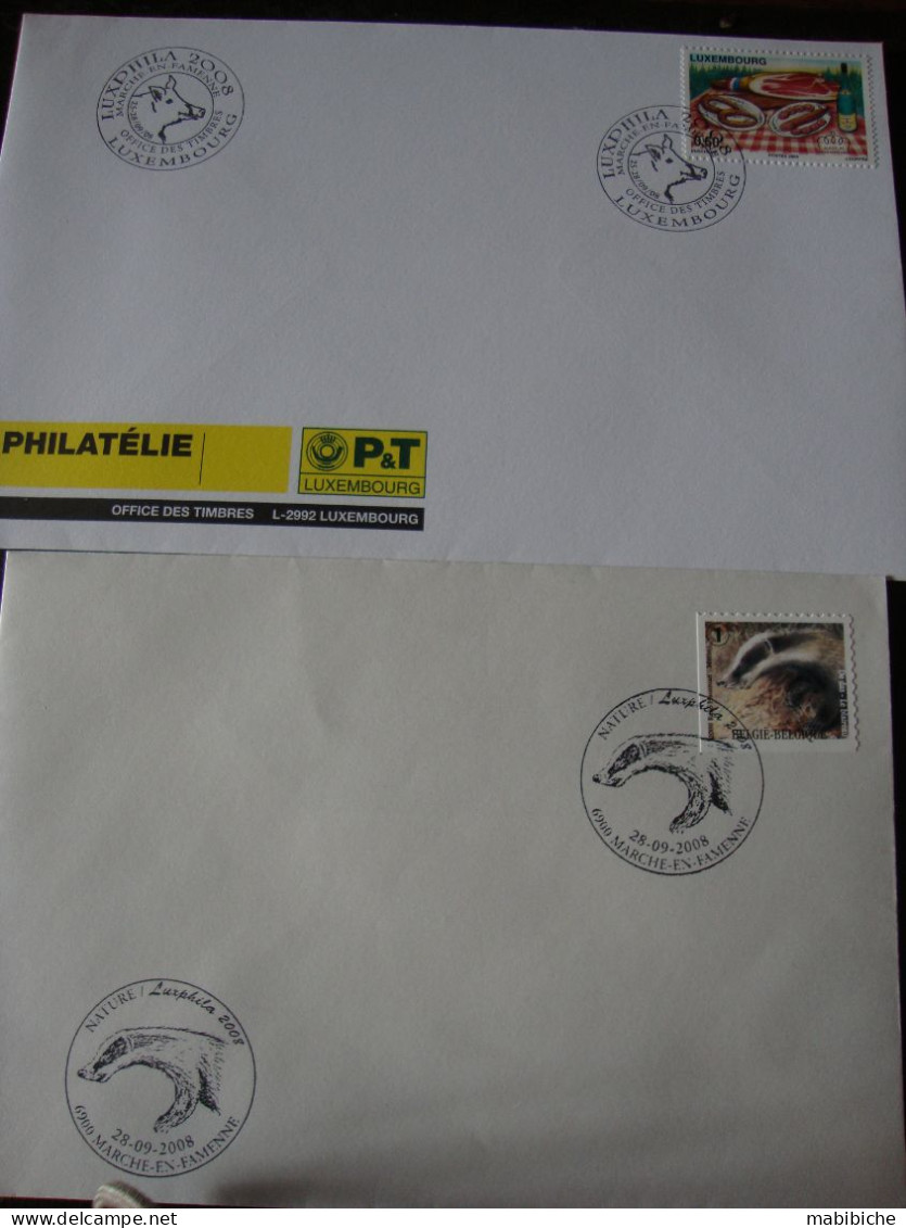 Tous les timbres de Luxphila 2008.