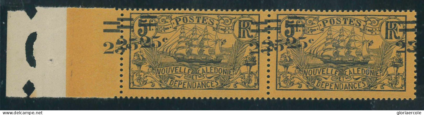 P3019 - NOUVELLE CALEDONIE YVERT 129 E , TRIPLE OVERPRINT IN PAIR - Sonstige & Ohne Zuordnung