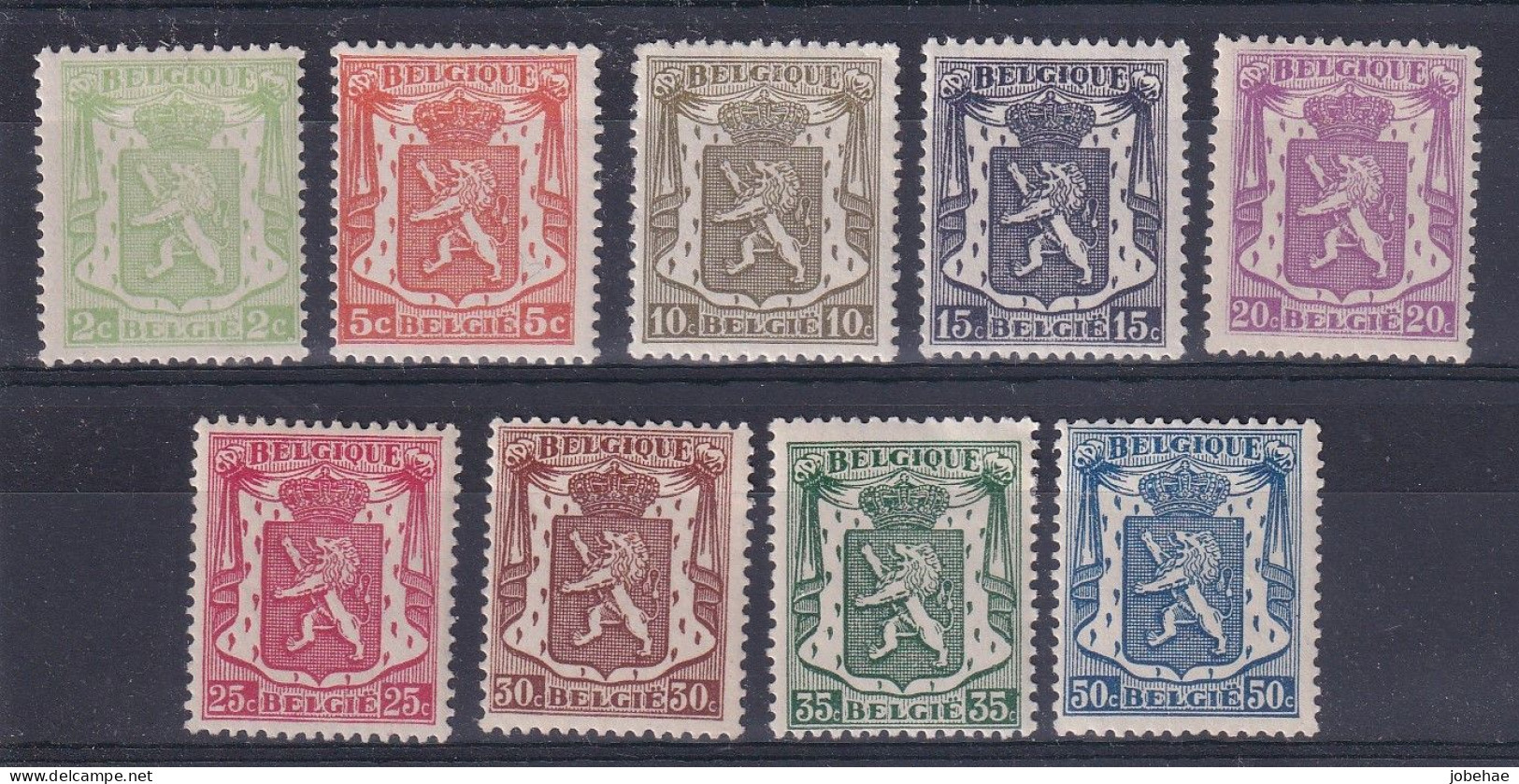 Belgie YT* 418 A- 426 - Unused Stamps