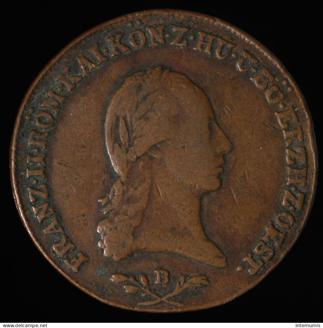  Autriche / Austria, Franz II, 6 Kreutzer, 1800, Kremnica, Cuivre (Copper), TB+ (VF),
KM#2128 - Oesterreich