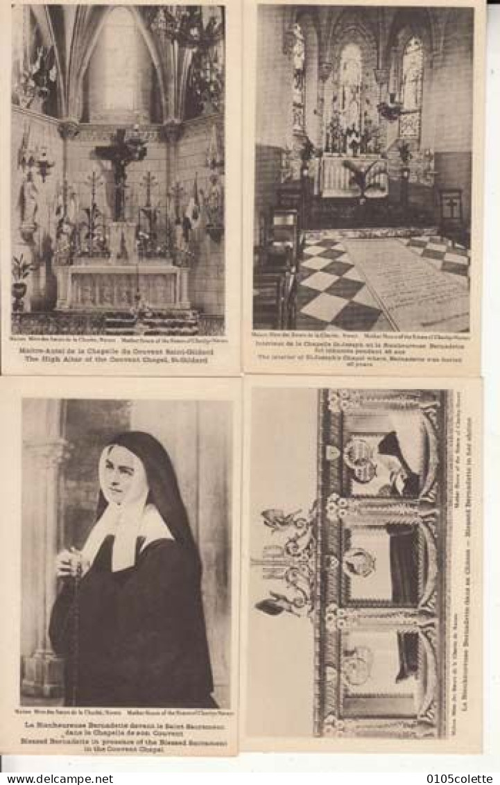 4 Cartes France - Sainte Bernadette : PRIX FIXE - ( Cd071) - Saints