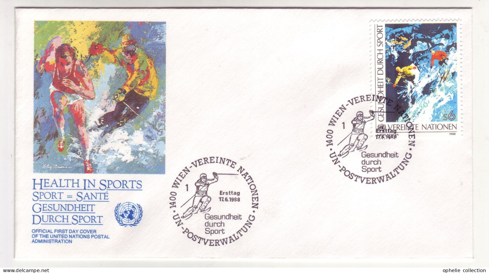 Nations Unies - Vienne - Gesunheit Durch Sport -  1988 -  M331 - Oblitérés