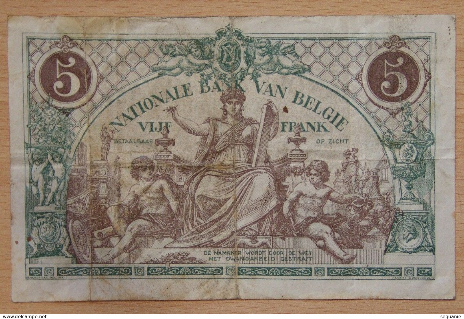 Billet Belgique - 5 Francs Banque Nationale Bruxelles 1 JUILLET 1914 - 5-10-20-25 Francos