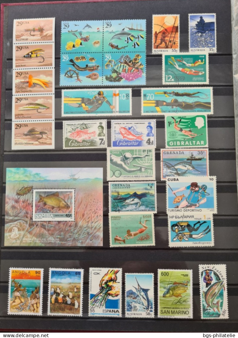 Collection De Timbres Sur Le Thème Du Sport. - Collections (sans Albums)