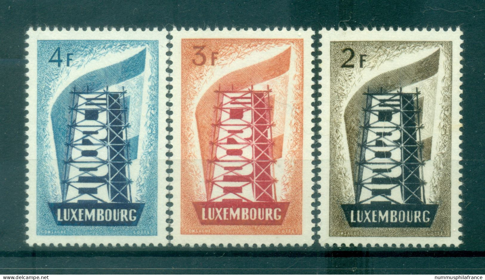 Luxembourg 1956 - Y & T N. 514/16 - Europa (Michel N. 555/57) - Unused Stamps