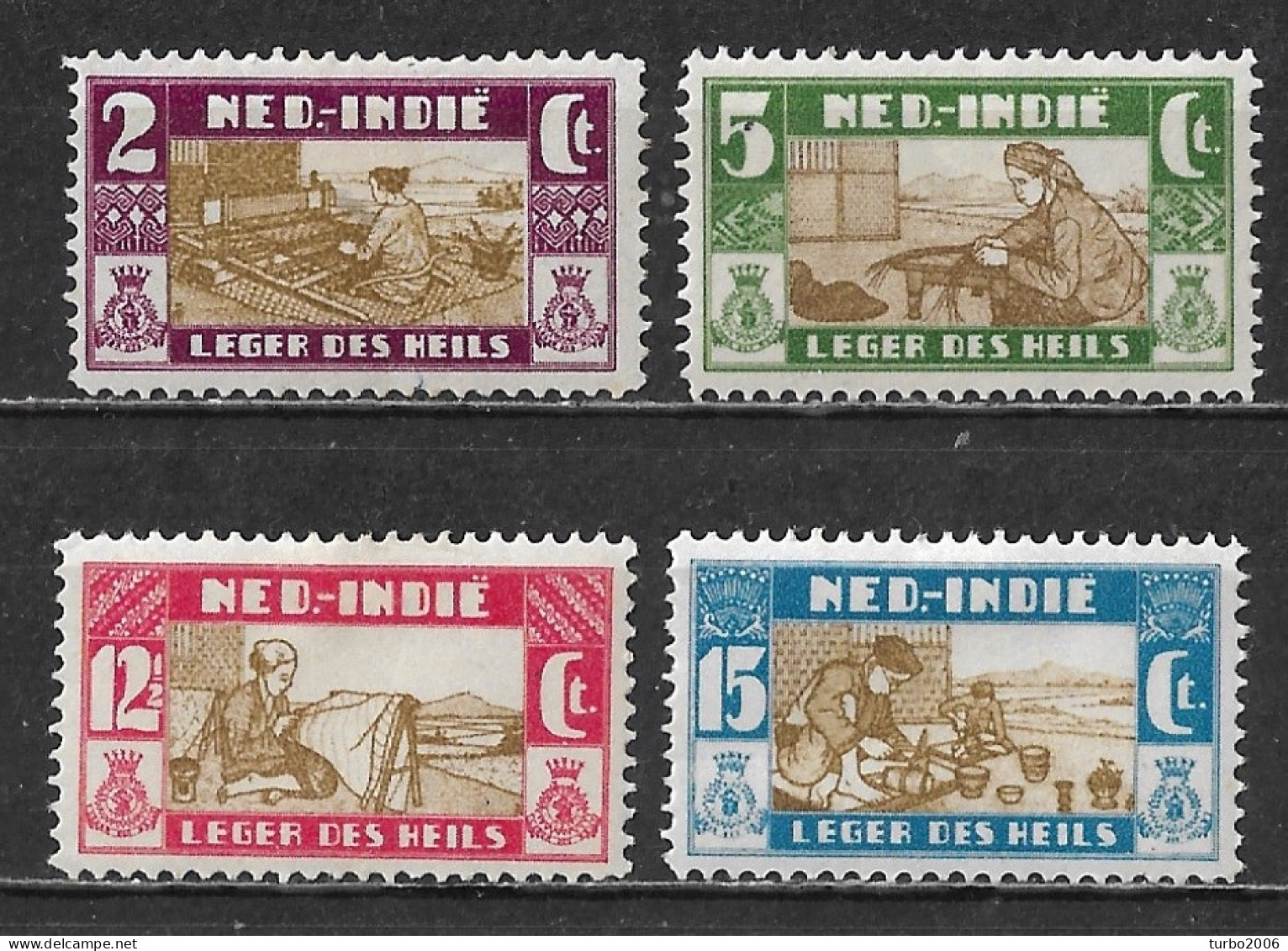 Ned. Indië: 1932 Leger Des Heils Complete Ongestempelde Serie NVPH 176 / 179 - Indes Néerlandaises