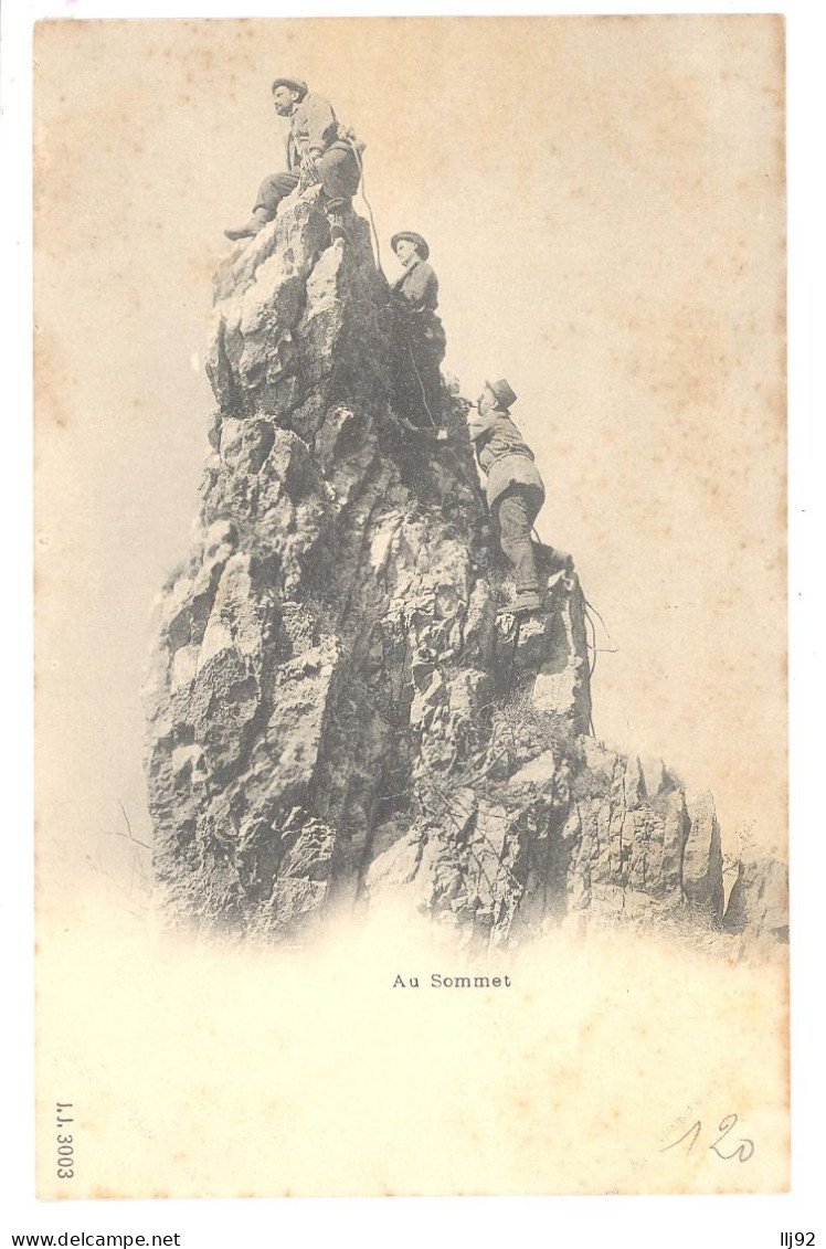 CPA Alpinisme - Au Sommet - Animée - J.J. 3003 - Dos Non Divisé - Alpinismo