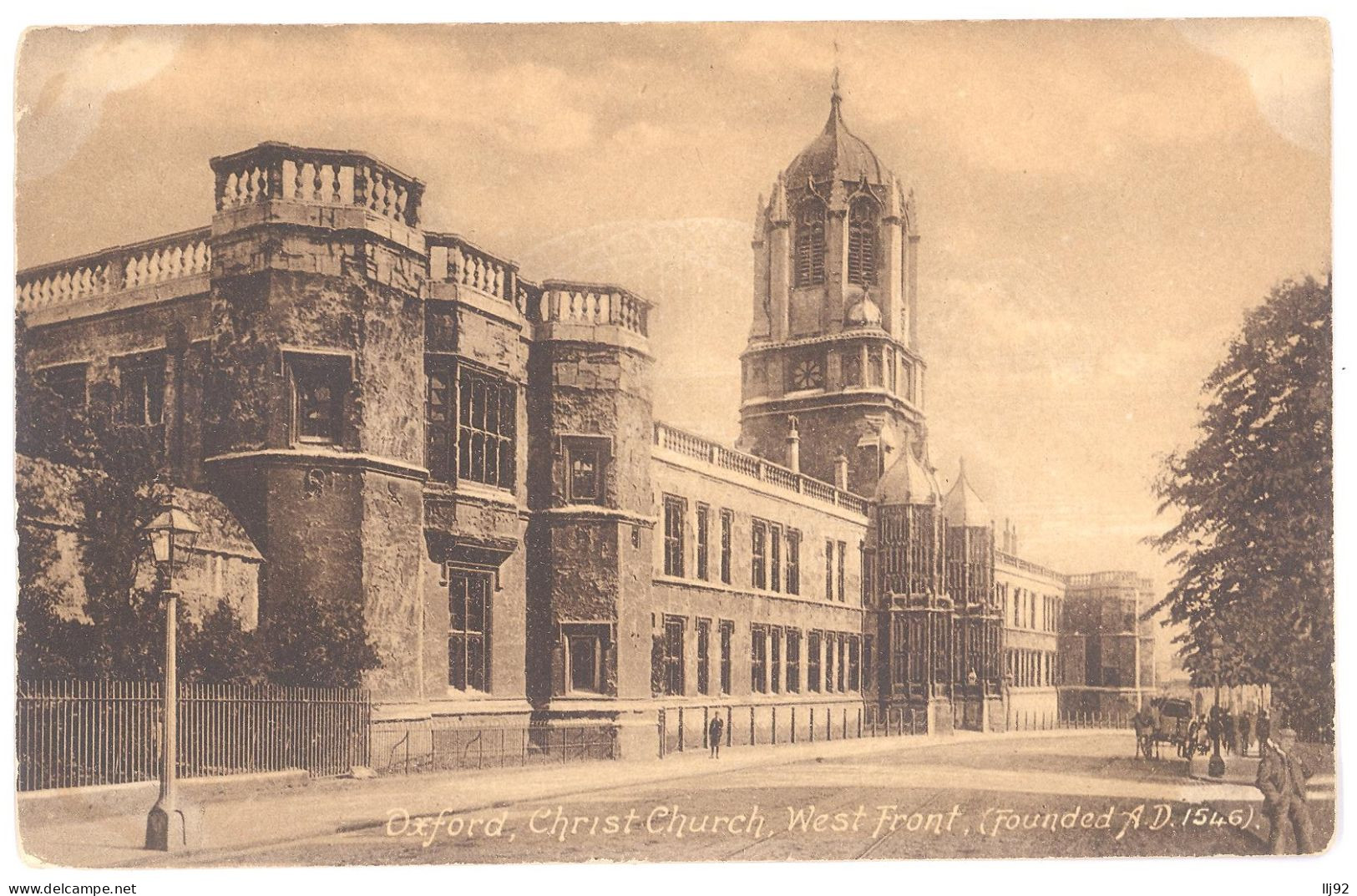 CPA ROYAUME UNI - GB - OXFORD - Christ Church. West Front (Founded A.D. 1546) - Oxford