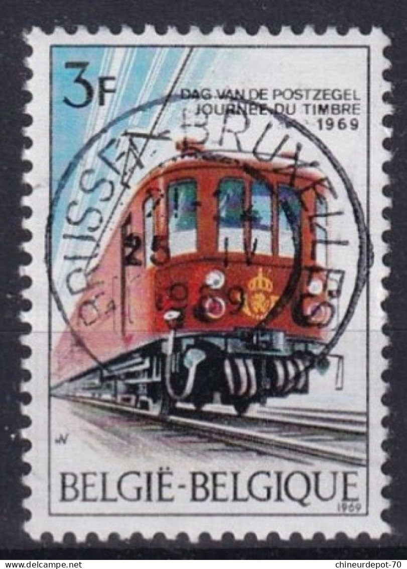 JOURNEE DU TIMBRE 1969 Train Cachet OOSTENDE BRUSSEL BRUXELLES OUDENAARDE DINANT NINOVE BRUGGE LIEGE - Gebruikt