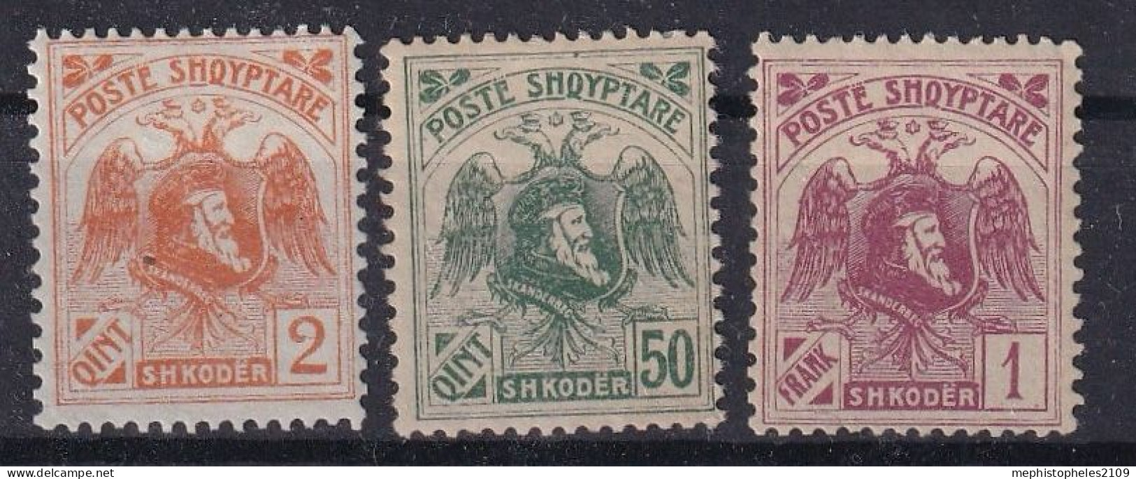 ALBANIA 1920 - MNH - Mi 76,80,81 - Without Imprint - Albania